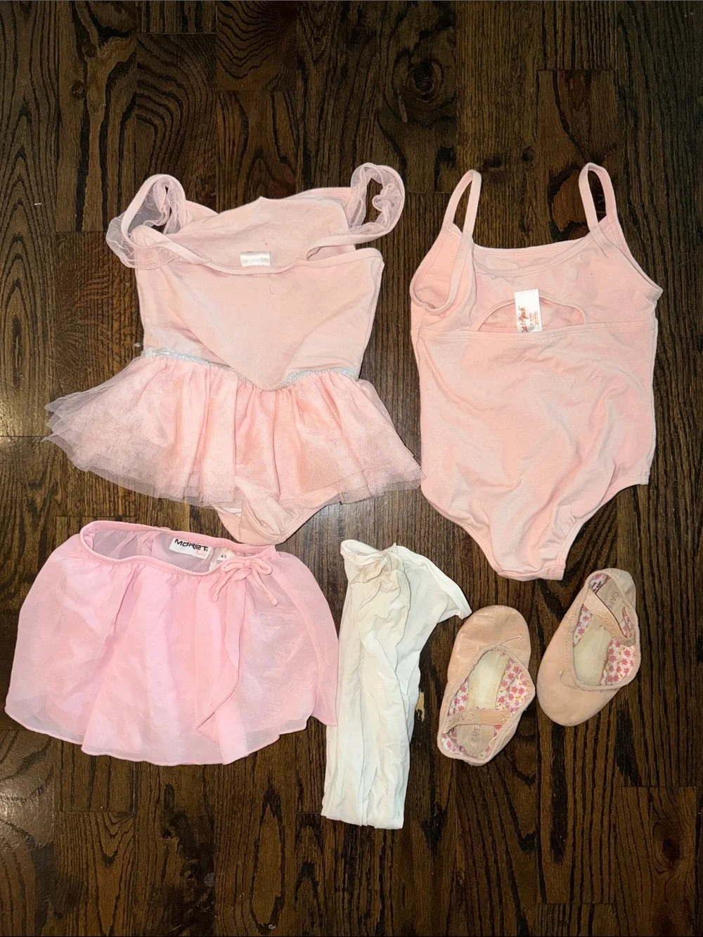 Light Pink Ballet Dance Outfit Set 6/6with Tutu, Leotard & Size 11 Slippers
